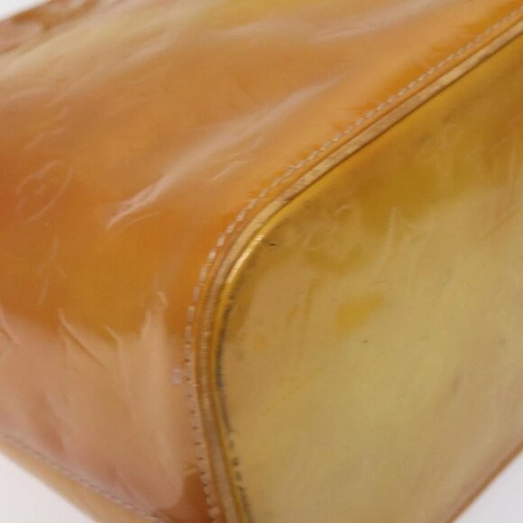LOUIS VUITTON Monogram Vernis Houston Hand Bag Beige M91004 LV Auth BA3839 - Picture 5 of 16